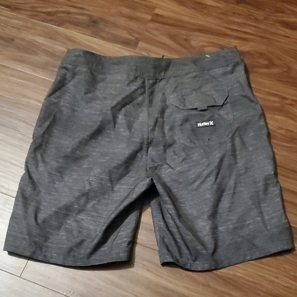 Hurley Charcoal Shorts with Blue and Yellow Logo - Picture 4 of 6